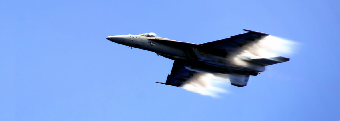 Fighter jet in sky
